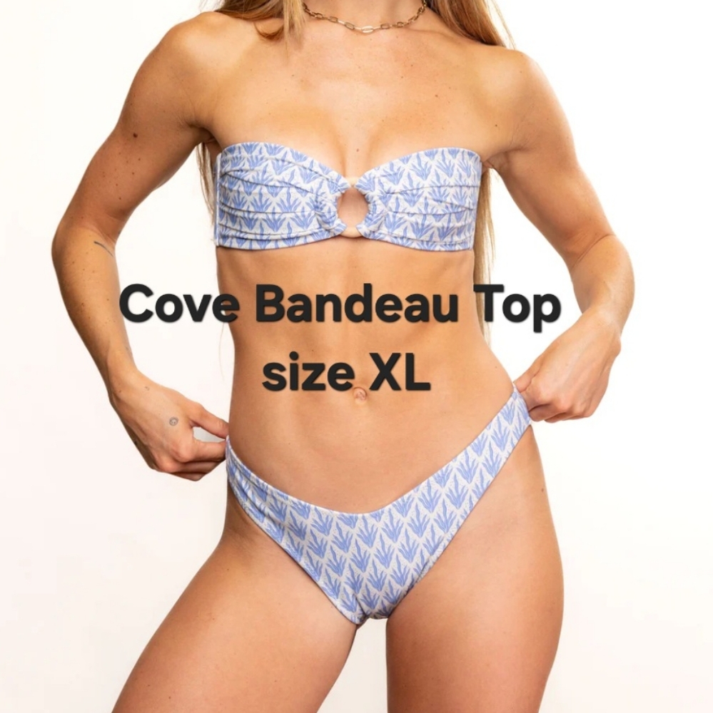 Honey Swim Cove Strapless Bandeau Top size XL